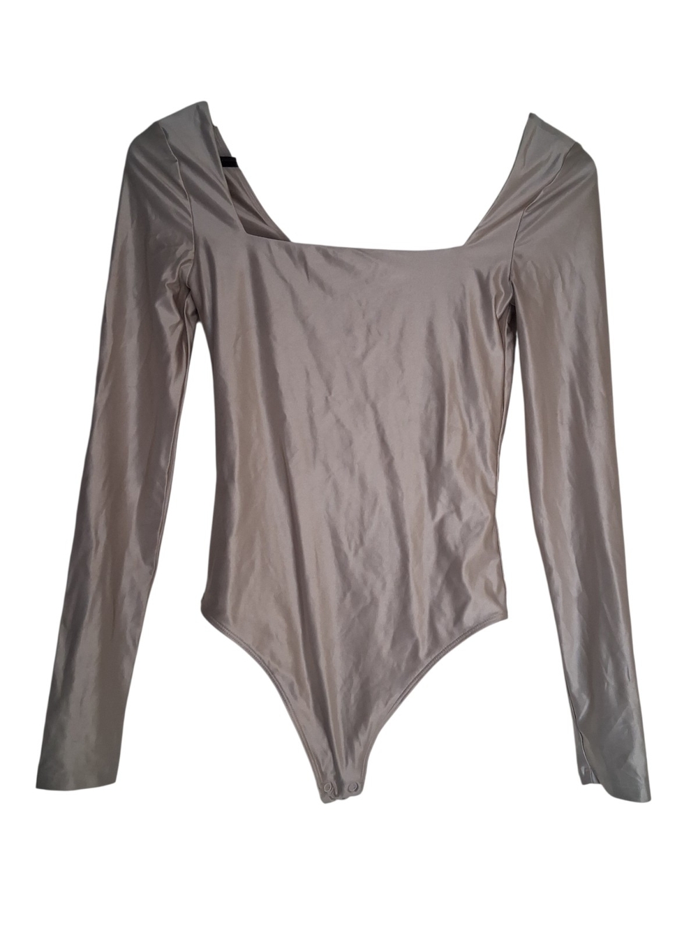 ​Babaton Contour Squareneck Long Sleeve Bodice in Matte Pearl Size XS